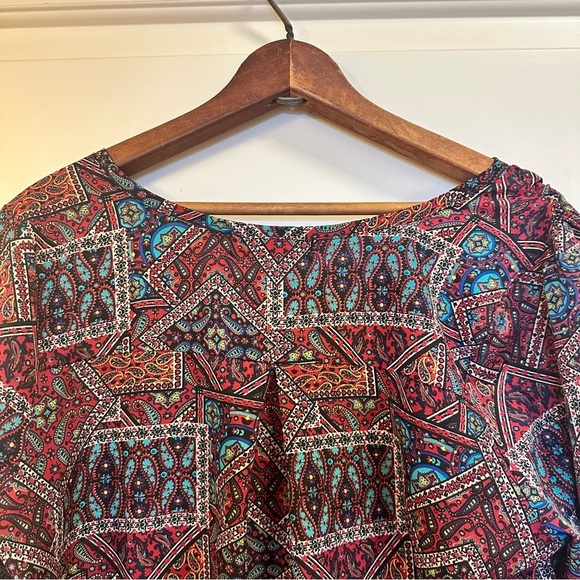 Derek Heart Multicolor Patterned Shirt Dress Size M - Picture 6 of 7